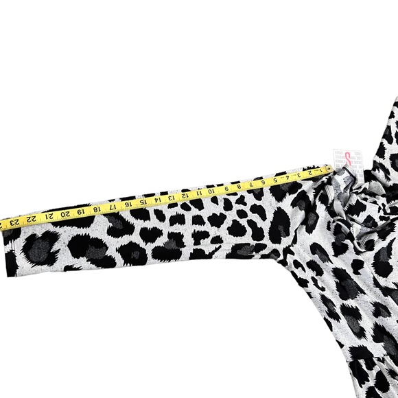 NWT LuloRoe Ryane Empire Waist Dress Leopard Gray Black Long Sleeve Stretch - Picture 10 of 13
